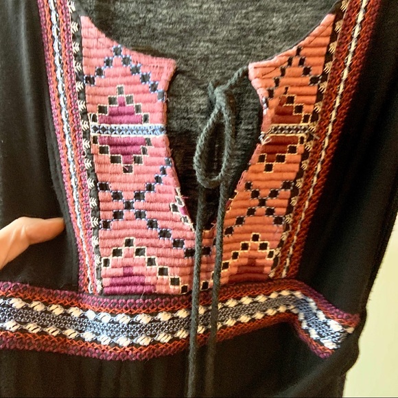 Bright Embroidered Double Zero black dress, S, $13 - Picture 4 of 8